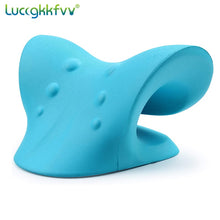 Load image into Gallery viewer, Neck Stretcher Massage Relaxer Cervical Chiropractic Traction Pillow Massager Pain Relief Neck Support Traction Corrector Device
