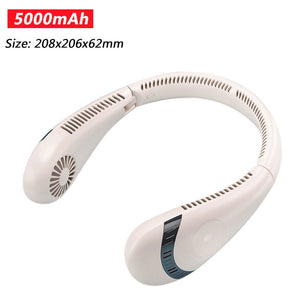 Portable Neck Fan. Rechargeable, Bladeless and  Quiet Neckband Fans